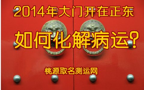 2014年大门开在正东如何化解病运？